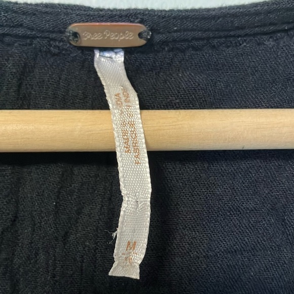 Free People Black with Floral Embroidery Dress - Picture 5 of 6